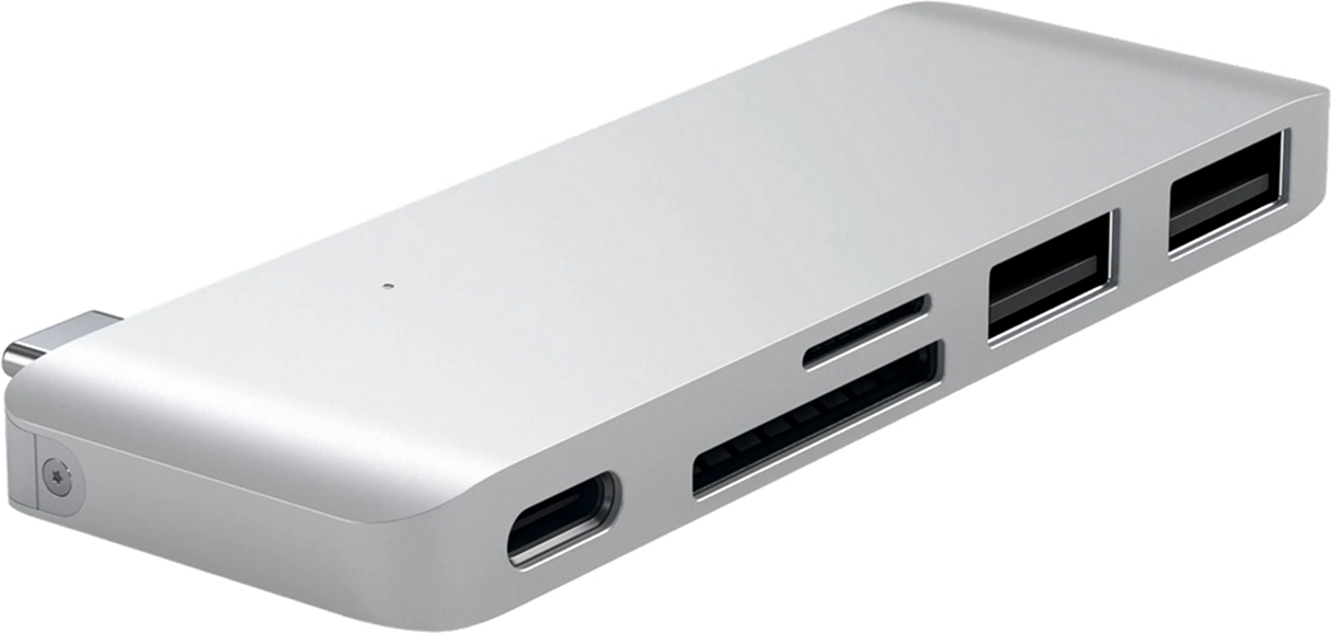 Адаптер Satechi Type-C USB 3.0 Passthrough Hub Silver